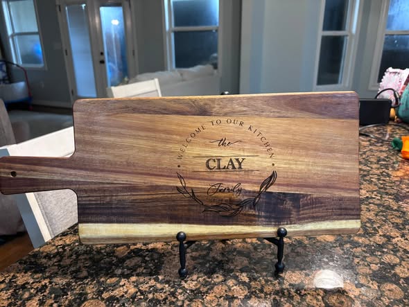 Personalized family name cutting board